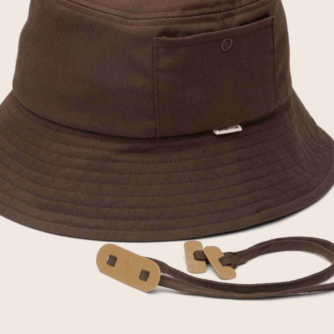 Billie Brown | Removable String Bucket Hat