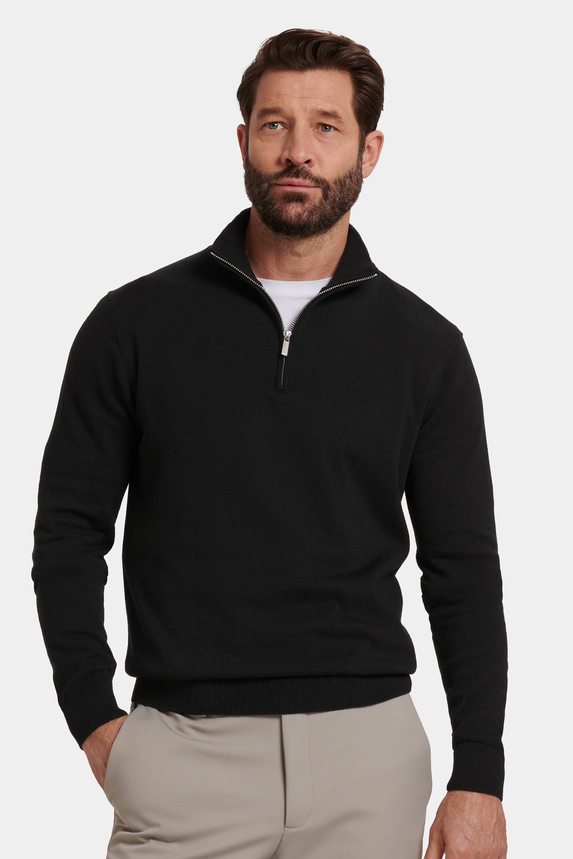 THE SANTONI QUARTER ZIP SWEATER