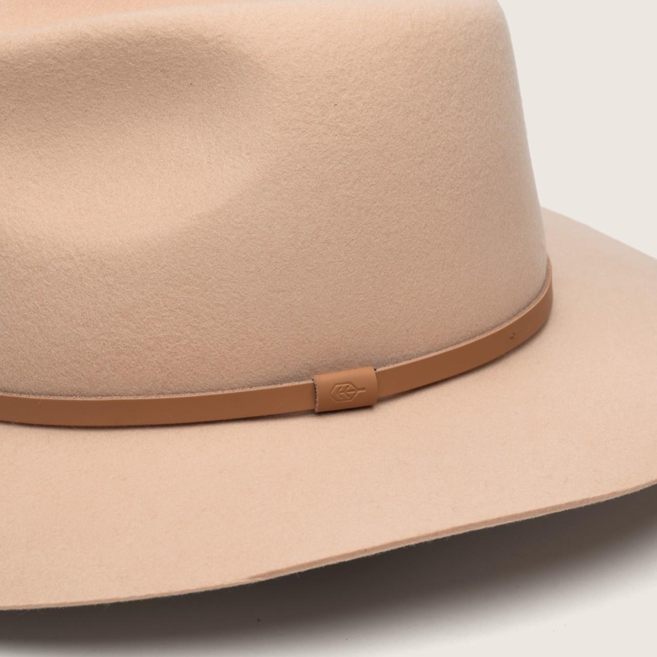 Anderson Almond | Cream Packable Wide Brim Fedora Hat