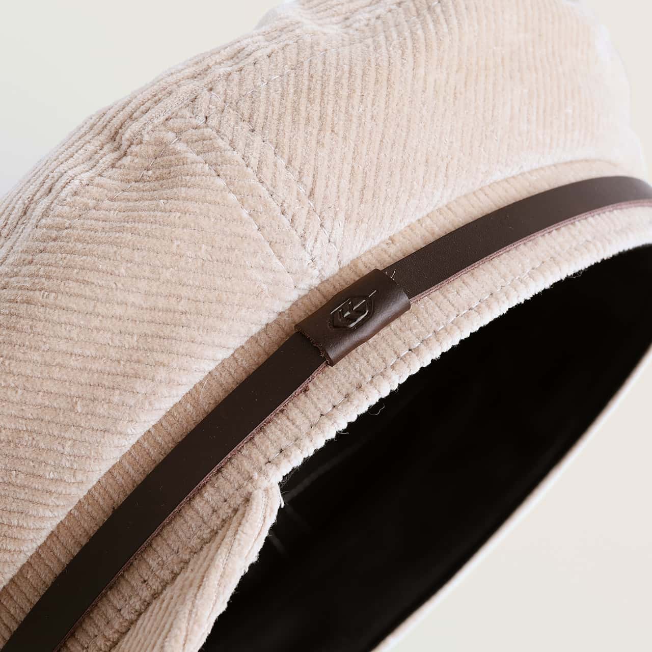 Baker Fawn | White Cord Newsboy Cap